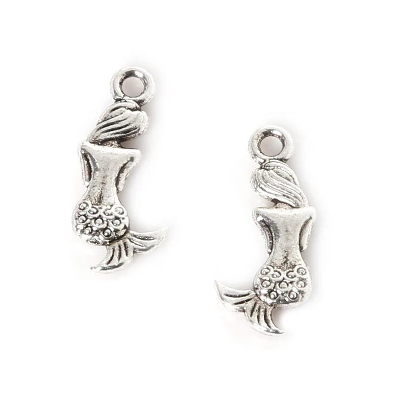 Античное серебряное в виде русалки 14 шт. 8x20 мм|charming led|charm collarpendant swarovski |
