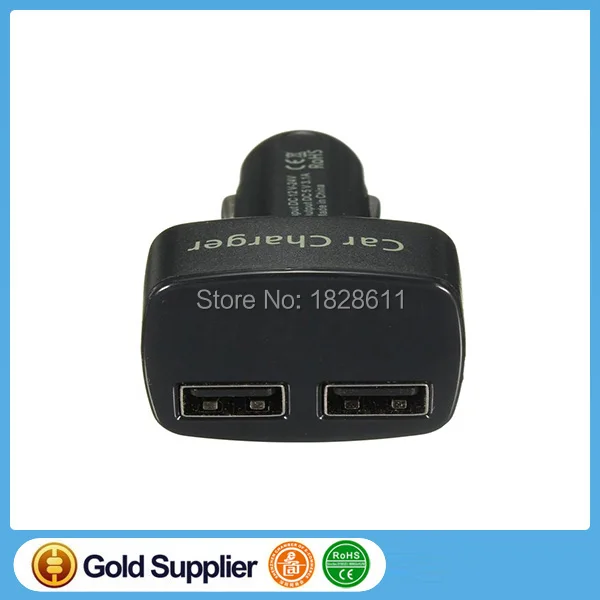 5 шт./лот! 4 в 1 Автомобильное зарядное устройство 2USB 3.1A выход с измерением