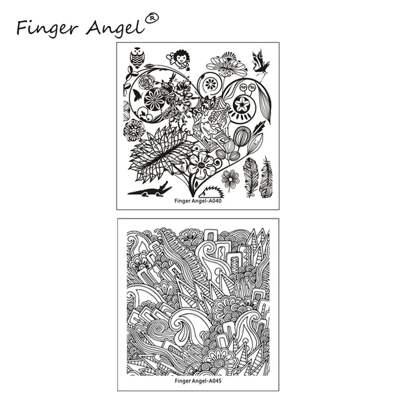 Квадратные пластины для дизайна ногтей finger angel 10 шт. желеобразная стемпер скребок