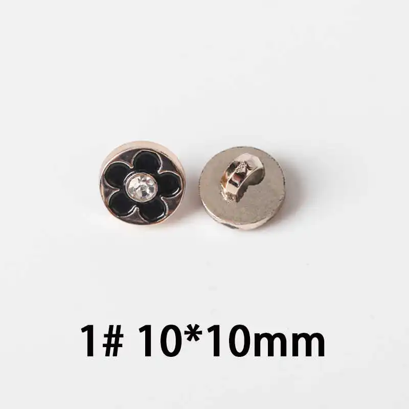No1 10mm 50 шт., 10-12 мм, модная рубашка на пуговицах из смолы с цветком, брендовый шифоновый кардиган с жемчужными пуговицами и декоративными пуговицами, P97 - Цвет: No1 10mm
