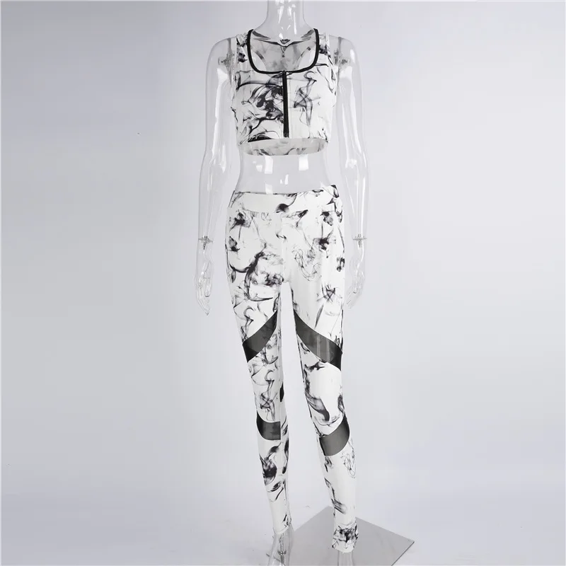 

Yoga Set - Women Two Piece Set Fitness Sports Bra And Pants Sleeveless Gym Workout Clothes