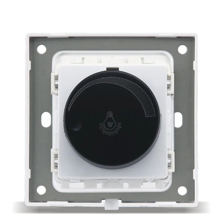 Домашняя настенная розетка 86 Тип скрытого черного панель диммера ПК 220 В/2000 Вт 10A |