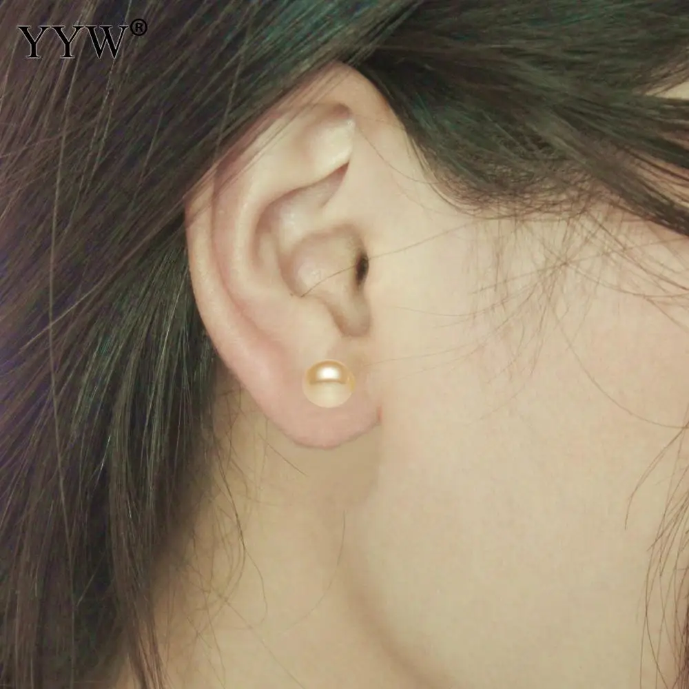 Серьги гвоздики женские с натуральным пресноводным жемчугом 7 5 мм|pearl stud earrings|stud