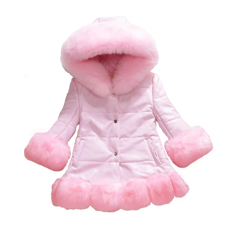 Модные Куртки из искусственной кожи с воротником искусственного меха для