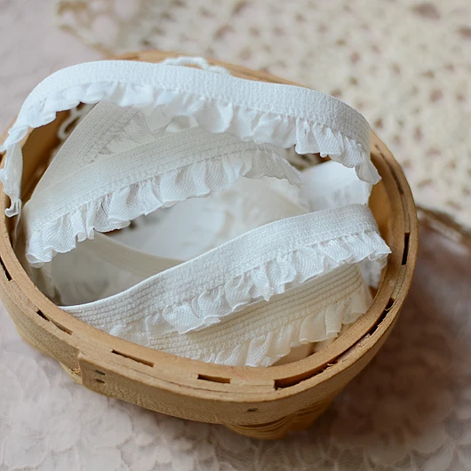 20 ярдов/партия белые эластичные оборки кружевная отделка сделай сам шитье | Дом и