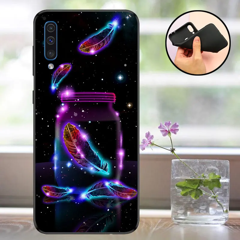 YMP Чехол для samsung Galaxy A50 Чехол черный чехол для телефона для samsung A50 чехол Капа кремния СПС samsung 50 A505f матовый чехол - Цвет: YMP