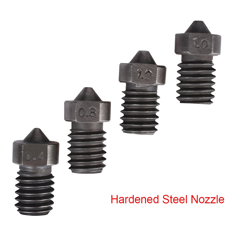 Сопло из закаленной стали V6 сопло V6 j-головка Hotend комплект Боуден экструдер для деталей 3d принтера 1,75 мм нити 0,4-1,5 мм сопло V5 V6