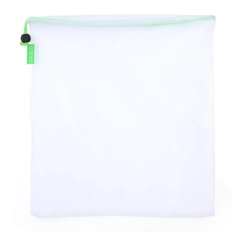 35x30cm Многоразовые сетчатые сумки, моющиеся мешки для хранения продуктов, для хранения фруктов, овощей, игрушек, органайзер, сумка для хранения, 3 размера - Цвет: 35x30cm