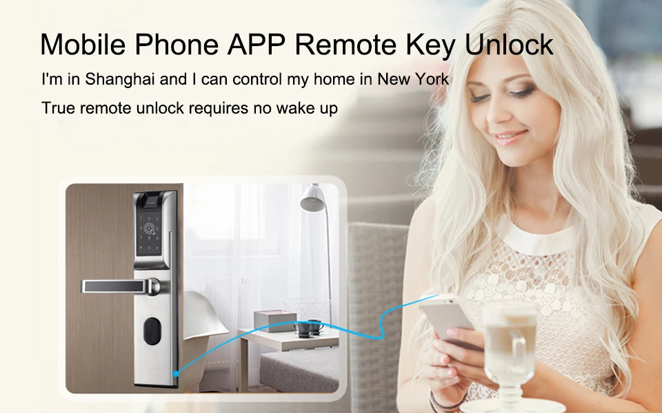 Eseye отпечатков пальцев с сенсорным цифровым таймером для App телефона Bluetooth Пароль RFID разблокировать дистанционный умный дверной замок