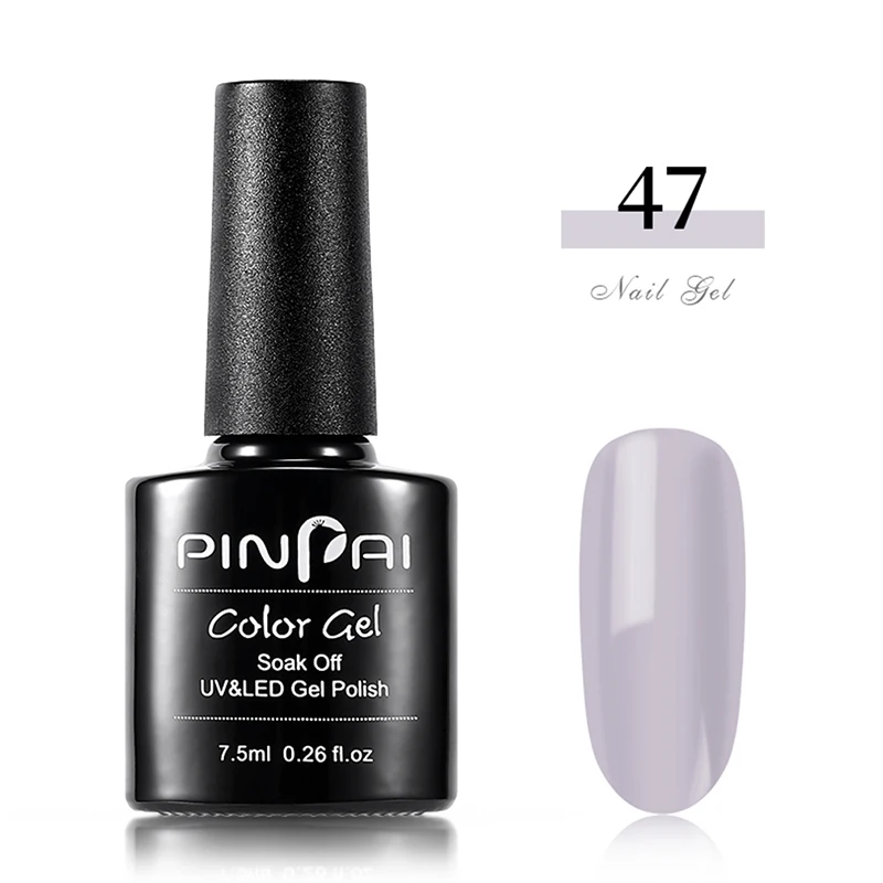 NO.47 Pinpai 64 Цвета УФ-гель для ногтей Полупостоянный 7,5 мл Гибридный СВЕТОДИОДНЫЙ УФ гель лак удаляющийся замачиванием лаковое гелевое покрытие для ногтей верхнее пальто базовое пальто - Цвет: NO.47