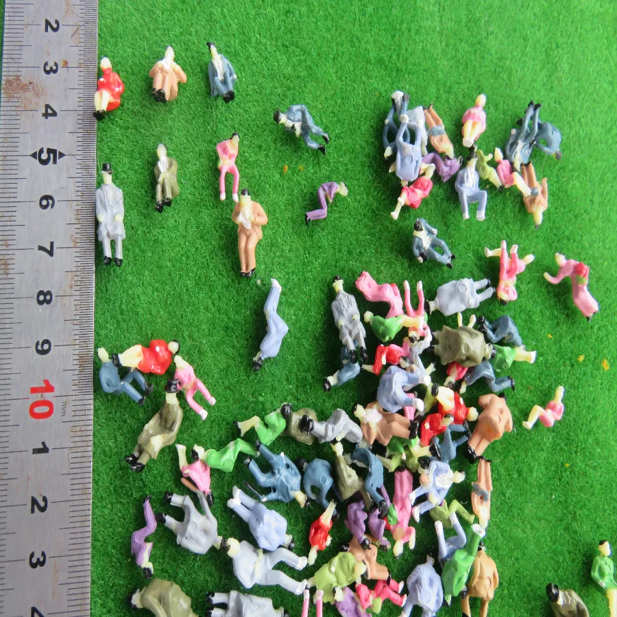

20 шт./лот HO scale sisting 1/87, архитектурная модель, для создания окрашенных цветных фигур, для поездов и железных дорог