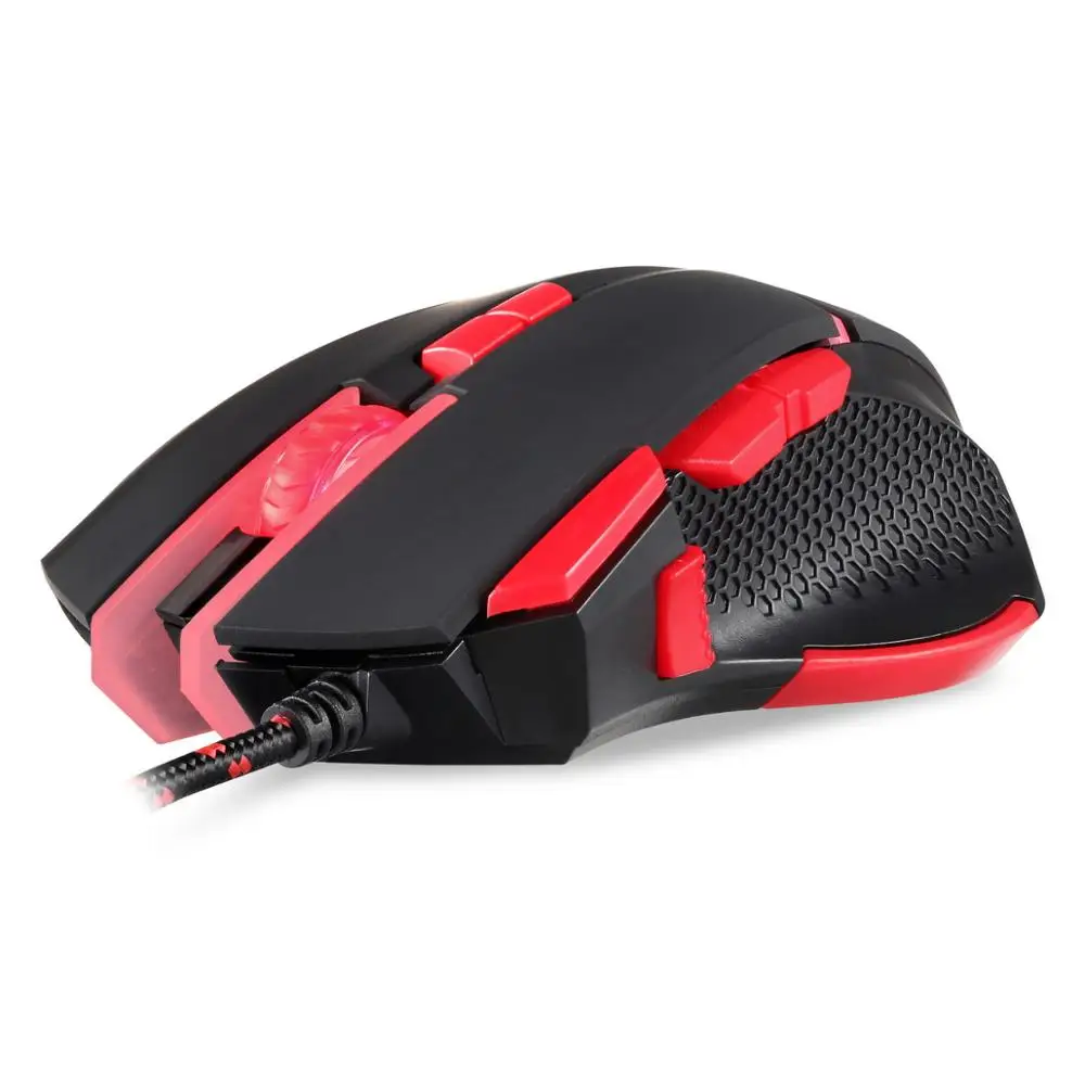 MOTOSPEED V18 мышь Проводная игровая мышь 4000 dpi 9 Кнопок светодиодный светильник Кнопка огонь/Снайпер кнопка для ноутбука ПК компьютер геймер мышь