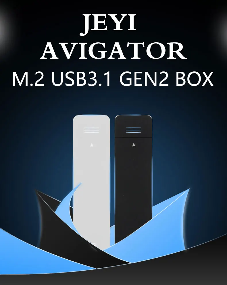 JEYI AVIGATOR m.2 NVME TYPE C USB3.1 GEN2 Магнитный всасывающий мобильный SSD box TYPE C3.1 JMS583 m2 USB3.1 M.2 PCIE SSD U.2 PCI-E SATA