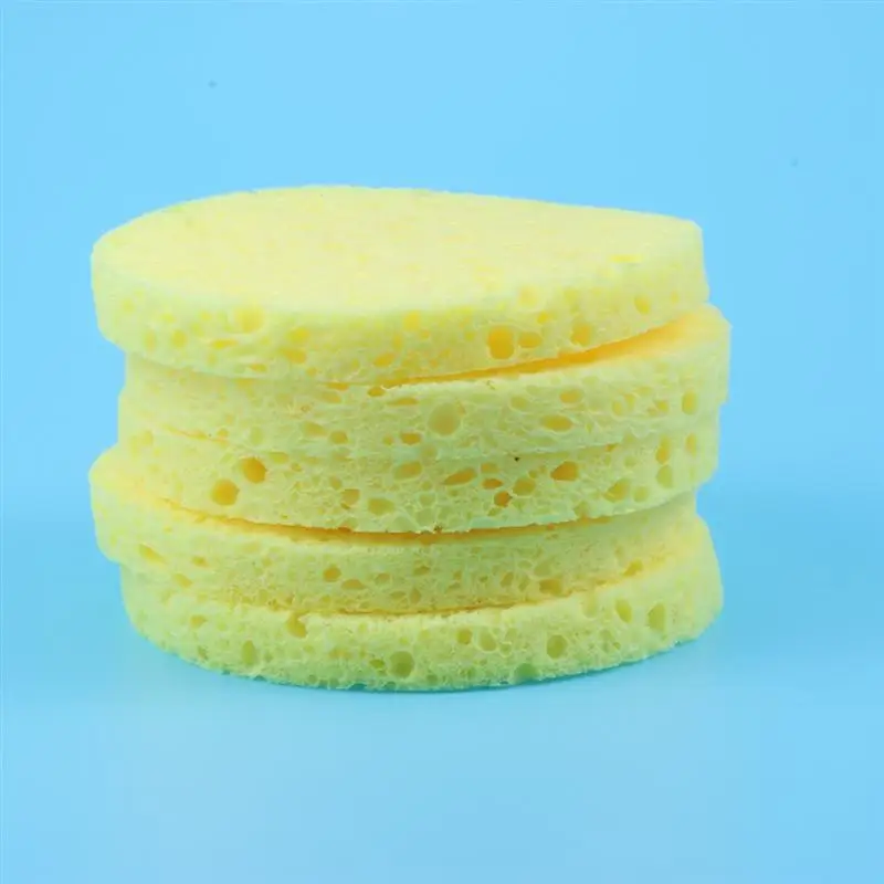 

12pcs Thickened Natural Sponge Compress Cosmetic Puff Facial Washing Sponge Face Care Cleansing Makeup Remover Tools