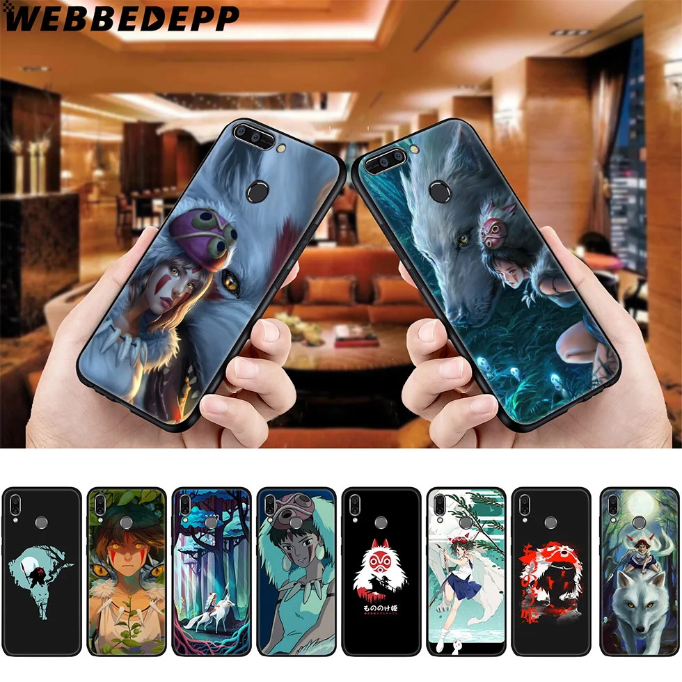 Мягкий чехол WEBBEDEPP Princess Mononoke для Huawei P8 P9 P10 P20 P30 Lite Pro P Smart Z Plus 2019 Y6 Prime 2018 2017 Mini |