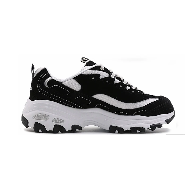 Skechers Shoes Woman D'lites Casual Shoes Woman Platform Comfortable Breathable Shoes Sneakers Basket Femme Krasovki 11422-BKW
