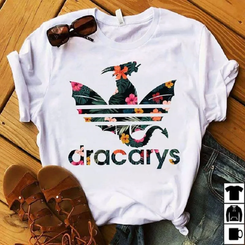 Dracarys, женская футболка, Игра престолов, белая футболка, летняя футболка Harajuku, футболка Mother of Dragon, футболка с короткими рукавами, Mujer