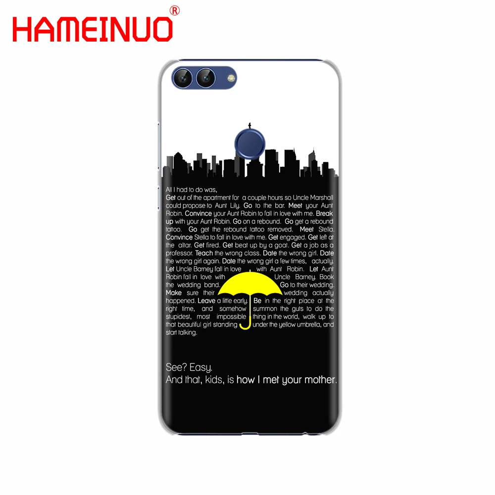 HAMEINUO Как я встретил вашу маму himym цитаты Чехол для мобильного телефона huawei Honor Y5 7C