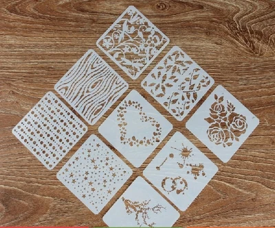 

Drawing Board Growth Record Lace Rule Diy Album Handmade Painting Hollow Template Spray Version Of The Shield Plastic Unisex