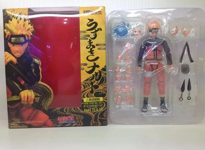 1 шт./лот, полностью подвижная фигурка Наруто, СВЧ Figuarts Sasuke/Naruto, коллекционные фигурки, игрушки Figuarts, фигурка с коробкой