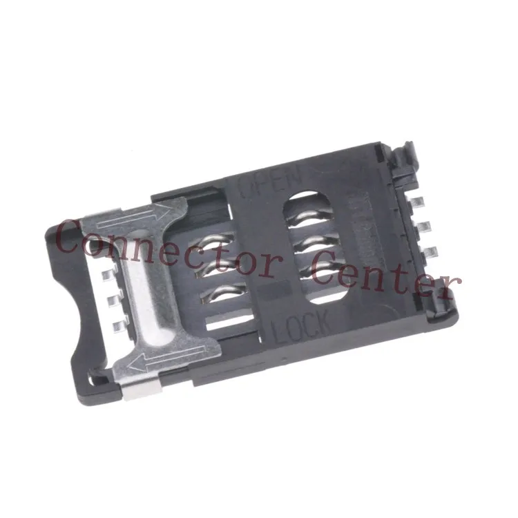 Оригинальный разъем для сим карты ITT 6Pin с металлическим замком R102|connector amp|connector
