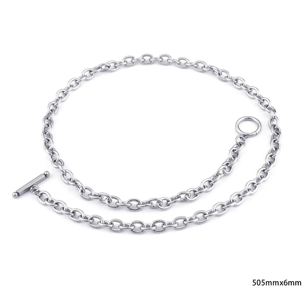 Лучшая цена партия 5 шт. модное ожерелье из нержавеющей стали 6 мм/8 мм 20 дюймов |