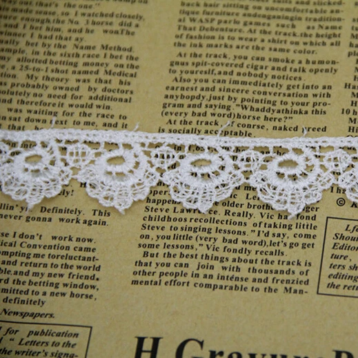 

60Yards Cheapest Water Soluble Embroidered White Black Lace Trim DIY Sewing/Garment/Clothes Accessories African Cord Lace