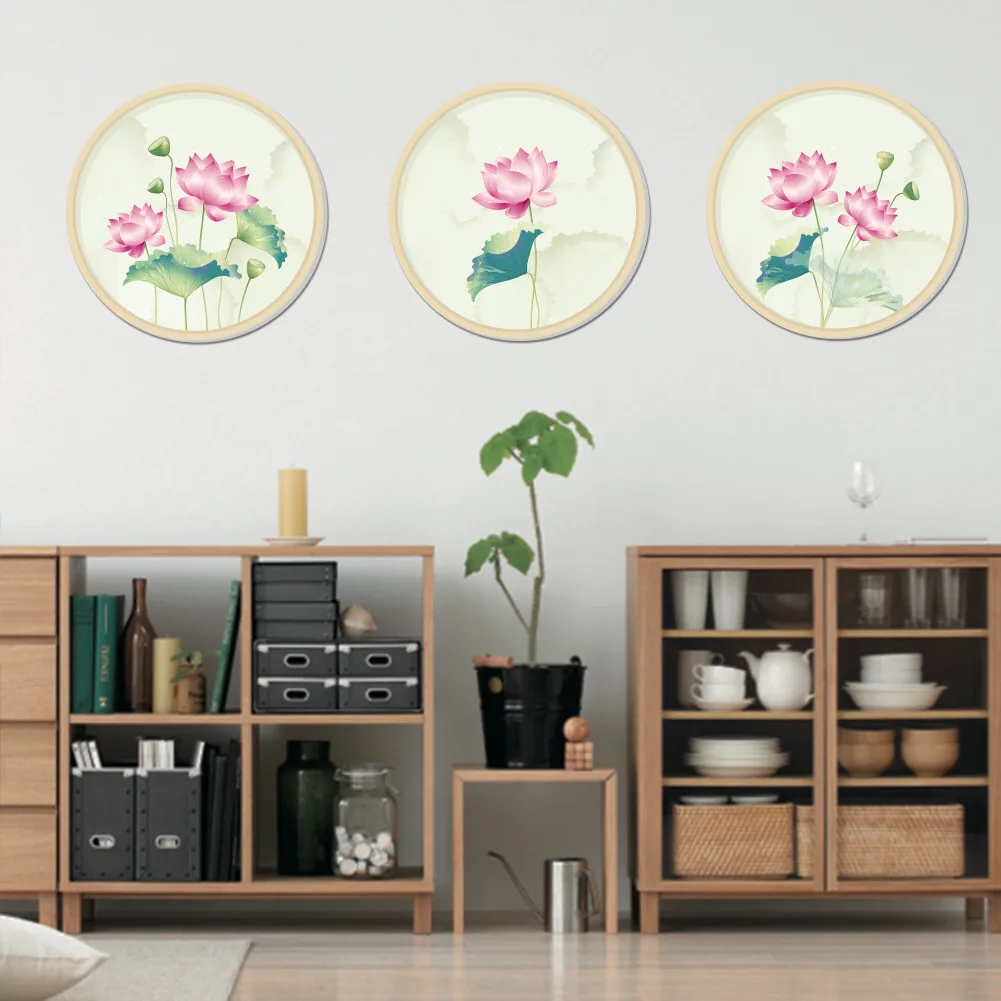 Новый красивый Лотос цветы наклейки на стену домашний декор для гостиной спальни