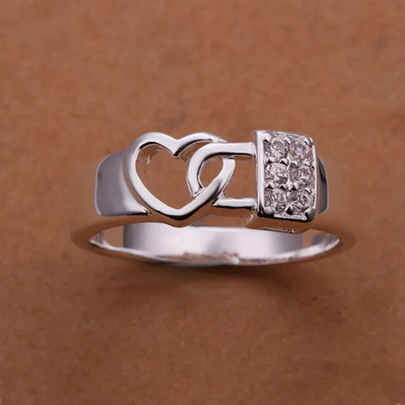 Посеребренная кольцо стерлингового серебра--Jewelry Кольцо заводские цены моды