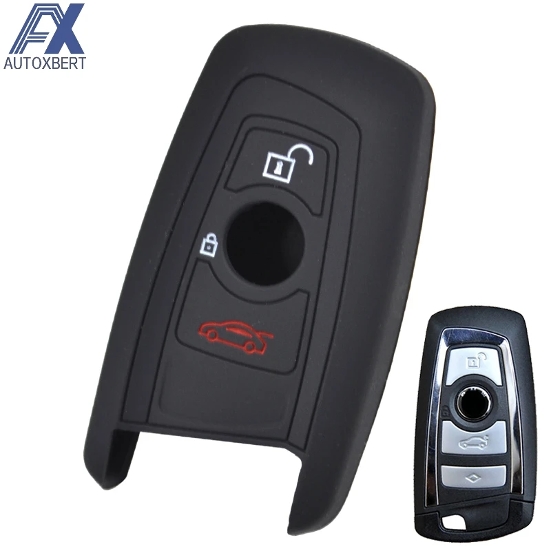 AX For BMW M1 M2 M3 F05 F10 F20 F30 335 328 535 650 740 Skin Holder Protector 3 Button Silicone Car Remote Key Fob Shell Cover|fob cover|silicone key