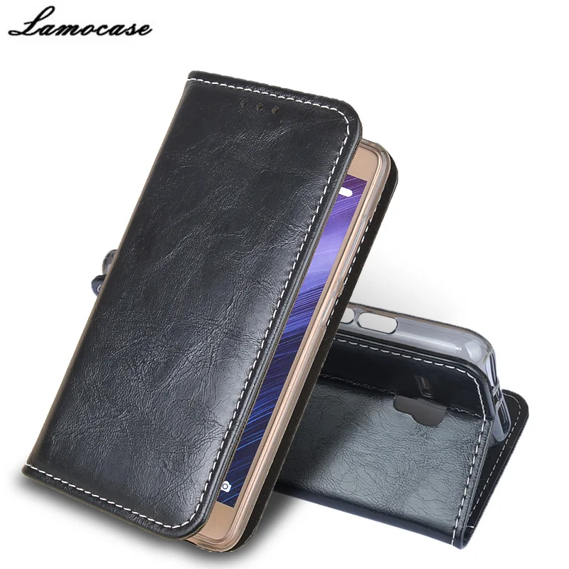 Lamocase для Alcatel 5025D Роскошный кожаный чехол One Touch POP 3 5.5 дюймов 5025 откидная крышка с