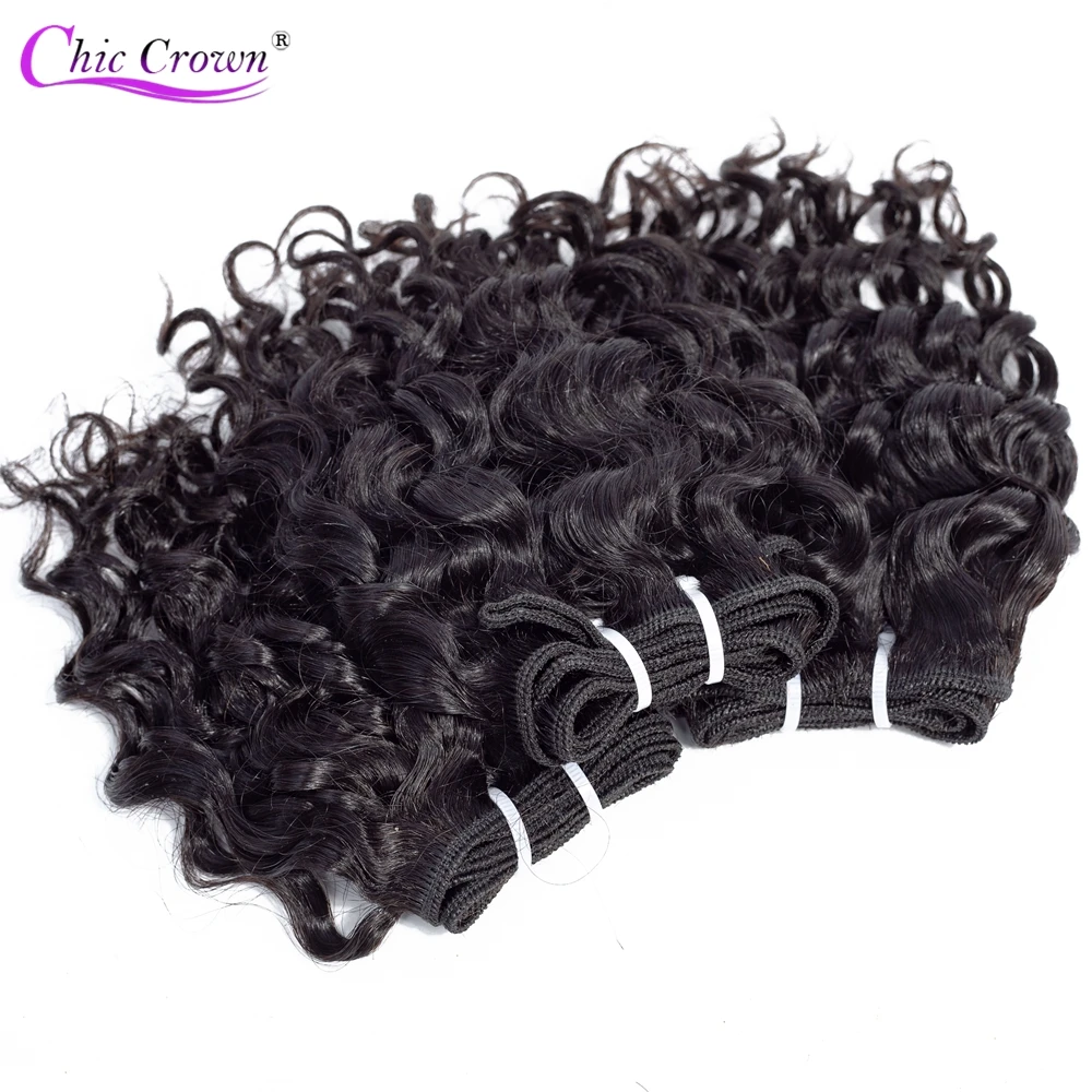 【BULK BUY】 100% человеческие волосы пряди 3 шт./лот двойной уточной нити несекущиеся