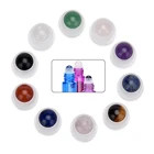 10 шт. натуральный драгоценный камень Шариковая Для косметика парфюмерия диспенсер 5 мл 10 мл толстое эфирное масло Парфюмерия масло бутылка для жидкости Стекло роликовые на бутылках