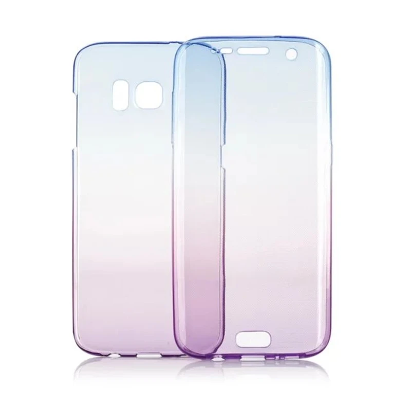 360 Degree Full Body TPU Protective Case For Samsung Galaxy S8 S9 Plus S8Plus Note 8 Gradient Transparent Front Back Cover Cases |