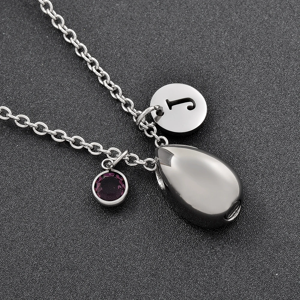 

Tear Drop Cremation urn Necklace Memorial Jewelry for Ashes Keepsake Urn Pendant 316 L stainless steel Keepsake