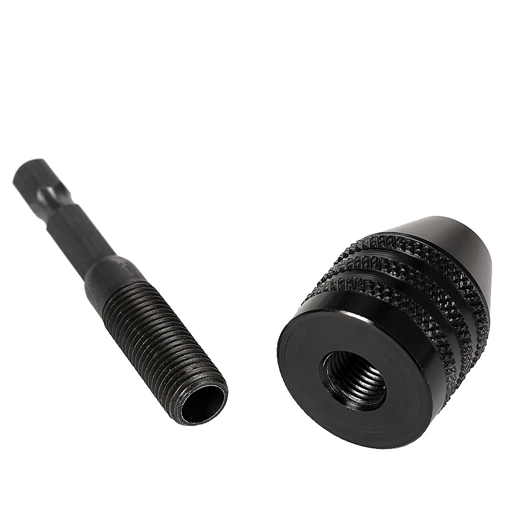 

0.6-8mm Electric Grinder Keyless Drill Chuck + 6.35mm 1/4" Hex Shank Universal Drill Bit Converter Screwdriver Driver Adaptor
