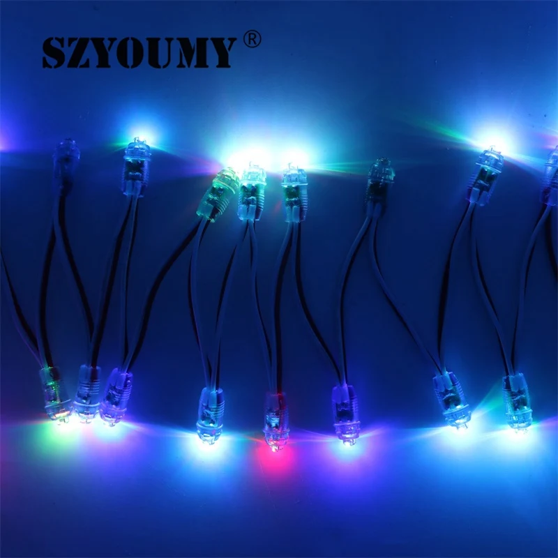 SZYOUMY 500 шт./лот супер яркий светодиодный модуль светодиодный пиксельный rgb модуль света DC 5 в водонепроницаемый диффузный цифровой струнный пунктиформ лампы