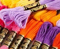 

oneroom 50 Pieces Original French DMC Thread Embroidery Cross Stitch Floss Yarn Thread 8.7 Yard Length 6 Strands