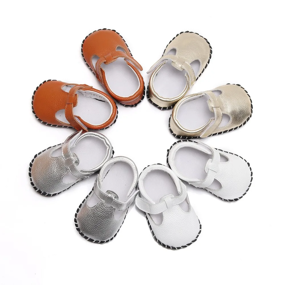 

2020 newborn baby girl boy shoes genuine leather T type infant prewalker moccasins soft sole toddler first walker 0-18 month