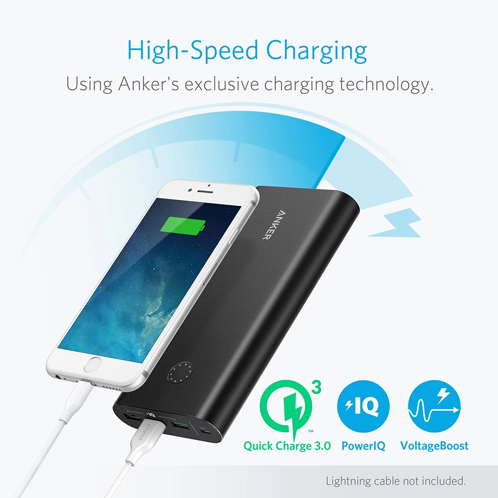 Anker [Quick Charge] PowerCore + 26800 Портативный Зарядное устройство с док станция Qualcomm Quick Charge 3