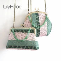lilyhood 2021 handmade elegant vintage lace green shoulder bag spring summer retro shabby chic stylish distresse crossbody bag