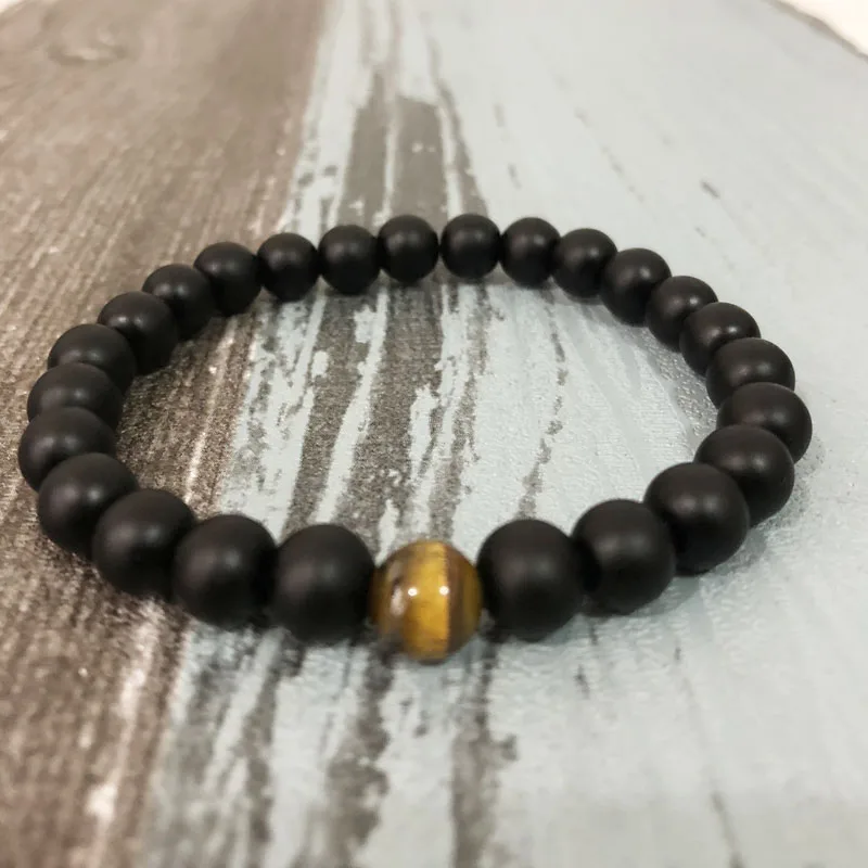 Набор сочетающихся браслетов для пары с тигриным глазом подарочные браслеты |