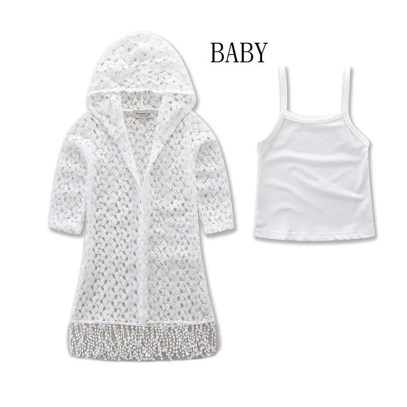 Кардиган и жилет с кисточками для мамы дочки маленьких девочек летняя одежда