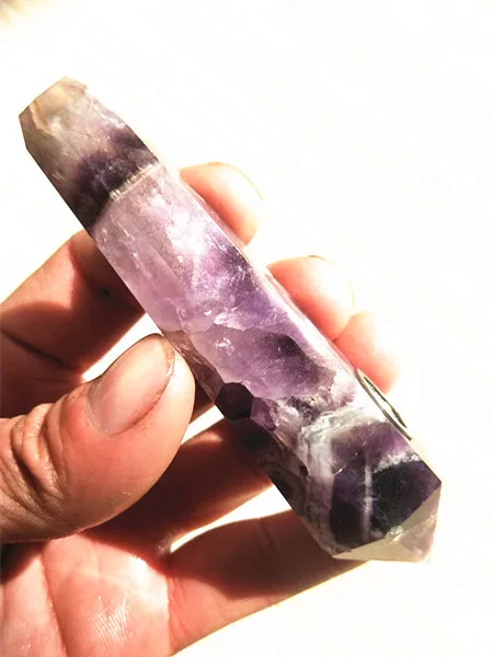 Бесплатная доставка 10 см! Натуральный Аметист Хрустальная курительная трубка