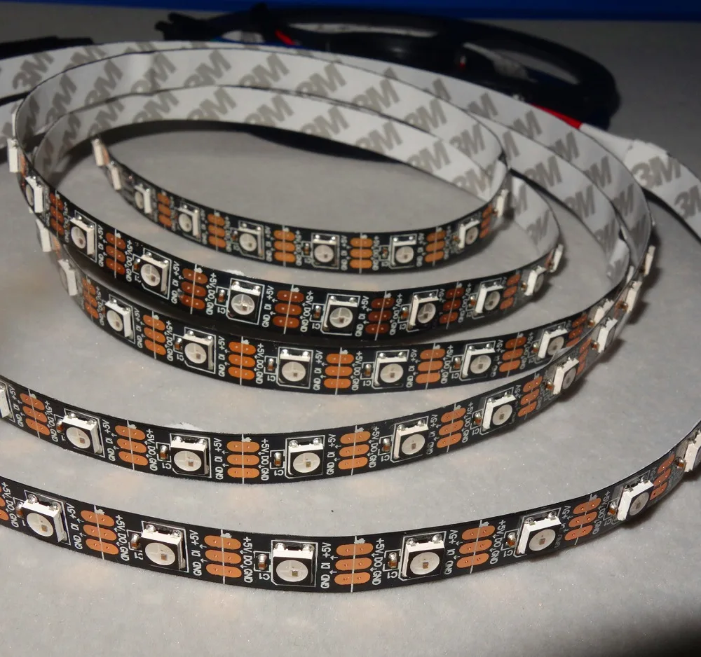 Модифицируемая светодиодная Пиксельная лента 4m 60 Светодиодный s/m DC5V WS2812B (с