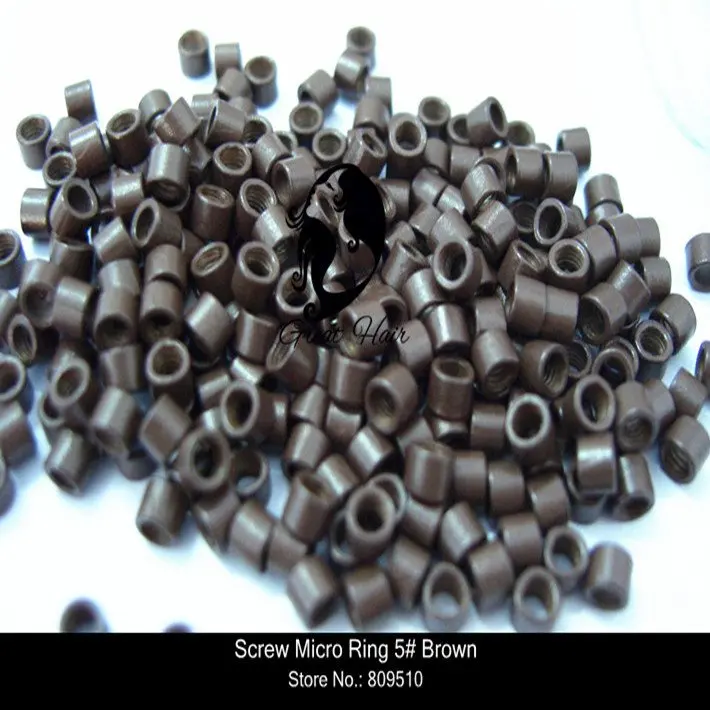5 Jars 5000pieces/Лот коричневый # Винт микро кольцо с бесплатной доставкой|micro ring|rings free