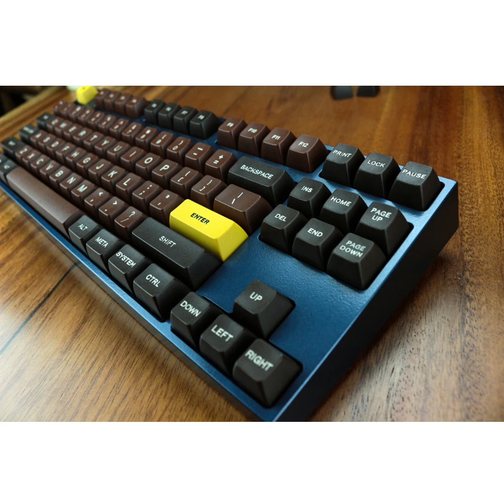 MP шоколадная раскраска 123 клавиш SA PBT колпачок для шрифтов Cherry MX переключатели