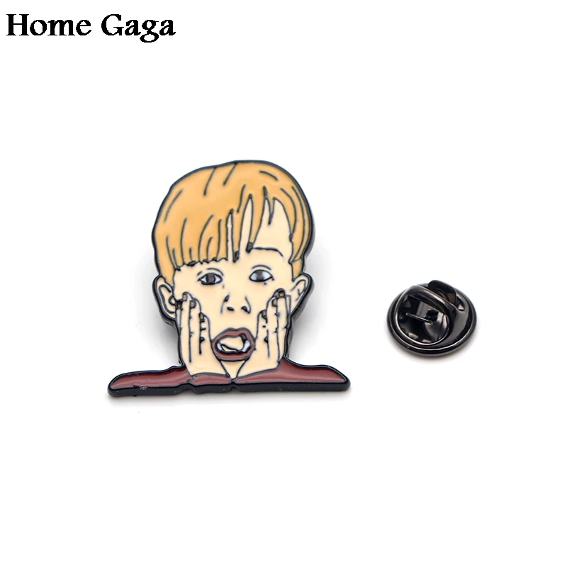 Homegaga Home Alone Macaulay Culkin металлический Узелок шпильки футболки значки Сумка Одежда Кепка рюкзак броши для обуви Значки украшения D1583