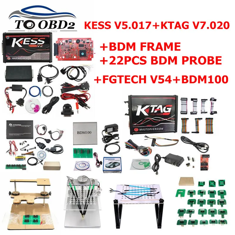 Полный ECU чип тюнинговый инструмент онлайн ЕС красный Kess V2 V5.017 неограниченный KTAGV7.020 FGTECH Galletto 4 V54 V0386/V0475 BDM100 автомобильный Грузовик