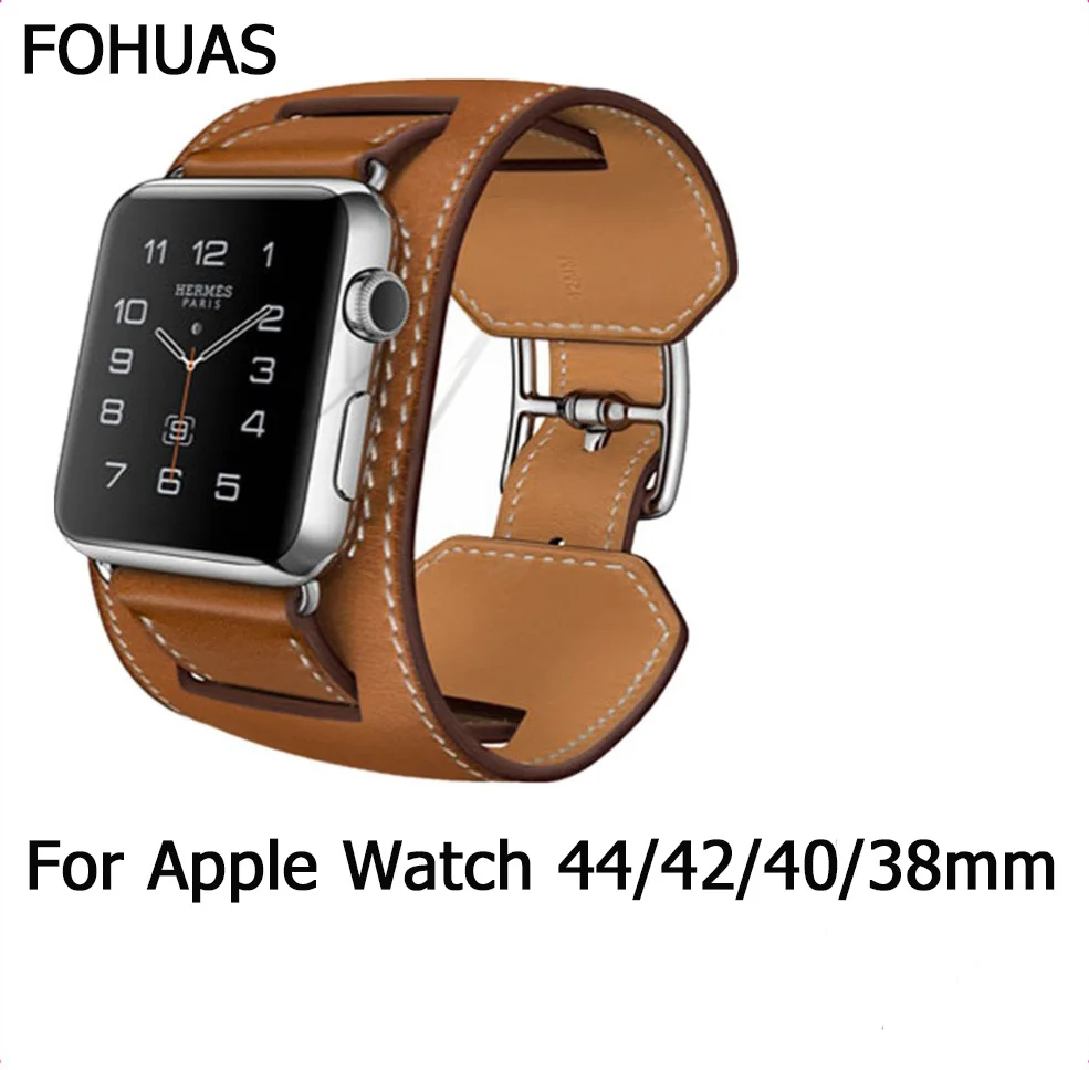 Новое поступление ремешок из натуральной кожи для Apple Watch Series 4 3 2 1 совместим с 44 мм